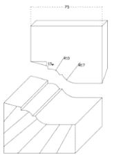 Rillestålprofil B=75mm