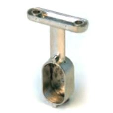 Garderoberør Oval 30 x 15mm Blank Forniklet, Endeholder