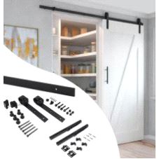 Skyvedørbeslag Emuca Retro 2 meter med demping