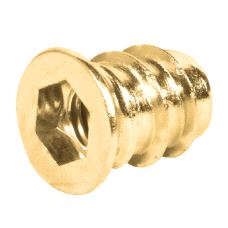 Iskruingsmutter Unbr.m/krave Gul M6 x Ø8/10 x L17mm,100-pk.