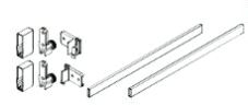 Nova Pro Rekt.Reling Metallic 500mm, Sett